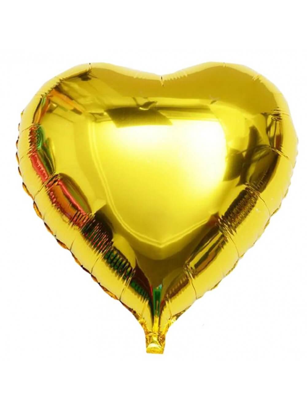 Шар Flexmetal сердце фольга золото